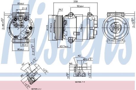 Компресор кондицiонера NISSENS 89323