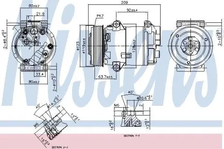 Компрессор кондиционера NISSENS 89323