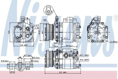 Компрессор кондиционера NISSENS 89354