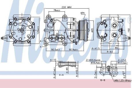 Компресор кондицiонера NISSENS 89365