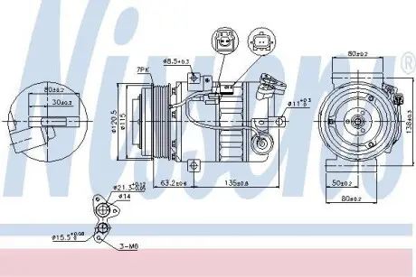 Компрессор кондиционера NISSENS 89392