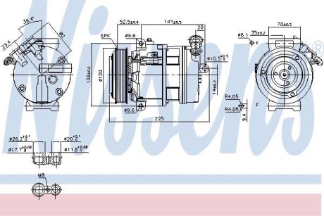 Компресор кондицiонера NISSENS 89397