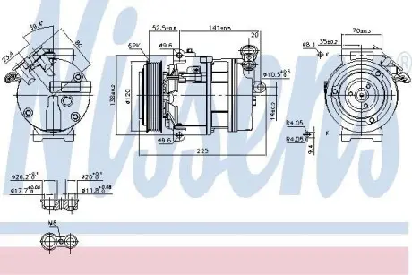 Компрессор кондиционера NISSENS 89397