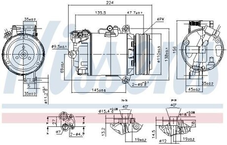 Компрессор кондиционера NISSENS 89483