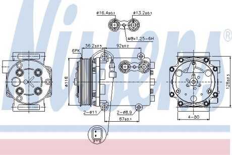 Компресор кондиціонера NISSENS 89551