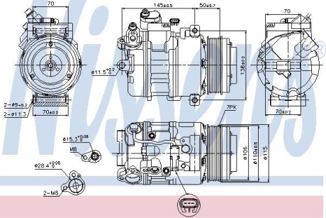 Компрессор кондиционера NISSENS 89574