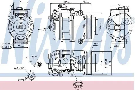 Компресор кондиціонера NISSENS 89574