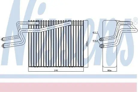 Випарник кондиціонера NISSENS 92215