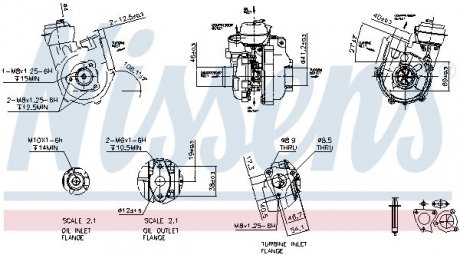 Турбина HYUNDAI TUCSON (JM) (04-) 2.0 CRDi (выр-во) NISSENS 93223