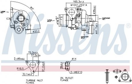 Турбина Fiat/PSA 2.2HDI P22DTE 06- (выр-во) NISSENS 93262