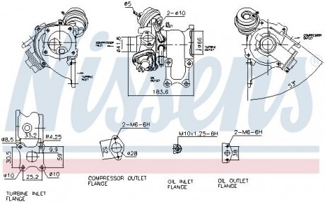 Турбіна FORD TRANSIT/TOURNEO CONNECT (CHC) (13-) 1.0 EcoBoost NISSENS 93278