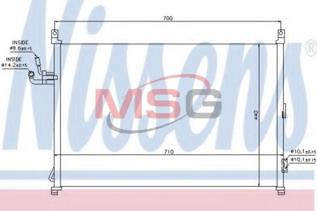 Радiатор кондицiонера NISSENS 940014