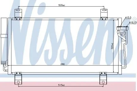 Конденсер кондиціонера NISSENS 940032