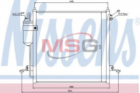 Радиатор MITSUBISHI L 200 (KA, KB) (06-) 2.5 D (выр-во) NISSENS 940068