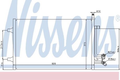 Конденсер кондиционера NISSENS 940097