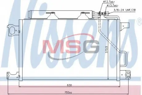 Радіатор кондиціонера NISSENS 940100