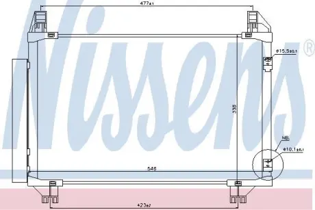 Радiатор кондицiонера NISSENS 940130