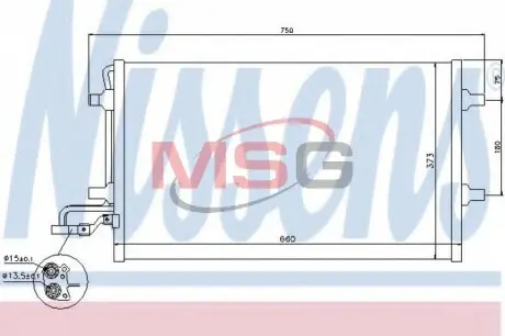 Конденсер кондиціонера NISSENS 940154