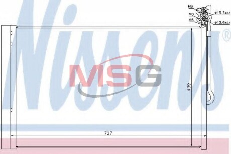 Радіатор кондиціонера PORSCHE Cayenne/ VW TOUAREG (7P) (10-) NISSENS 940157