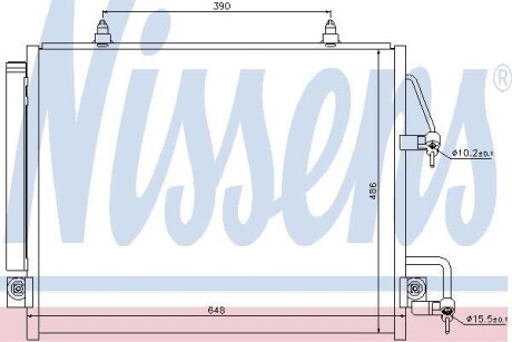 Радiатор кондицiонера NISSENS 940166