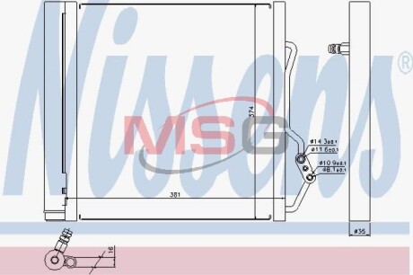 Радiатор кондицiонера NISSENS 940192