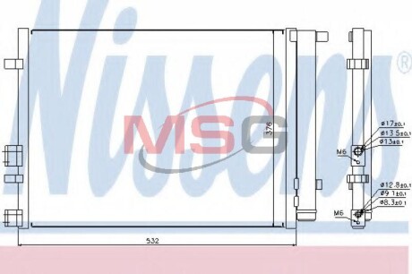 Конденсер кондиционера NISSENS 940221