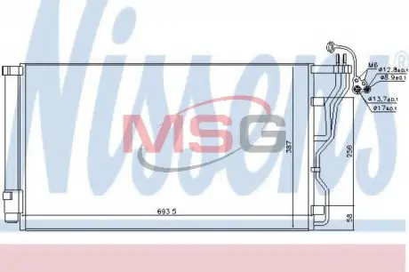 Радiатор кондицiонера NISSENS 940244