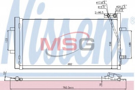 Радiатор кондицiонера NISSENS 940255