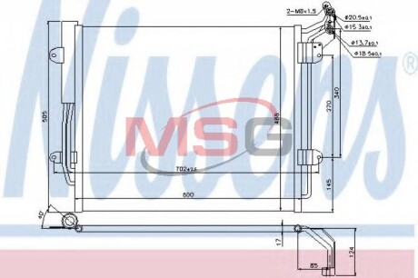 Радiатор кондицiонера NISSENS 940256