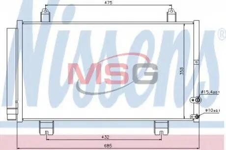 Конденсер кондиционера NISSENS 940261