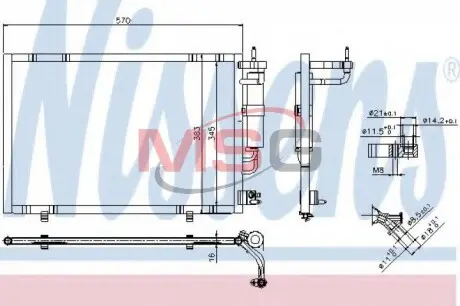 Конденсер кондиціонера NISSENS 940277