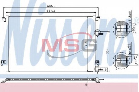 Радiатор кондицiонера NISSENS 940320