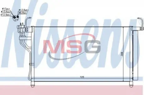 Конденсер кондиціонера NISSENS 940350