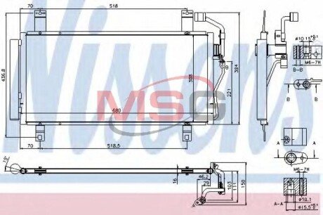 Радiатор кондицiонера NISSENS 940352