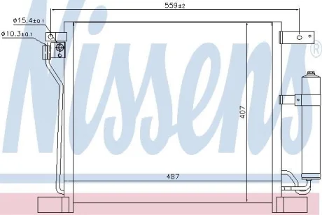 Радiатор кондицiонера NISSENS 940384