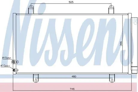 Конденсатор кондиционера TOYOTA CAMRY (XV5) (11-) (выр-во) NISSENS 940443