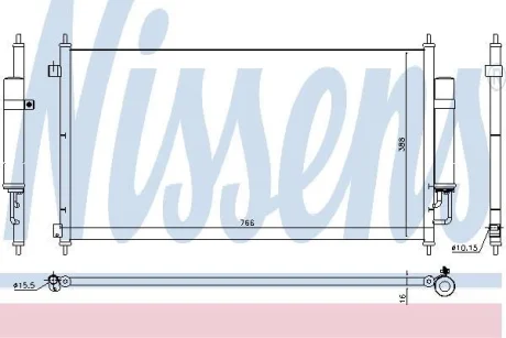 HONDA Радіатор кондиціонера (конденсатор) FR-V 1.7 04- NISSENS 940467