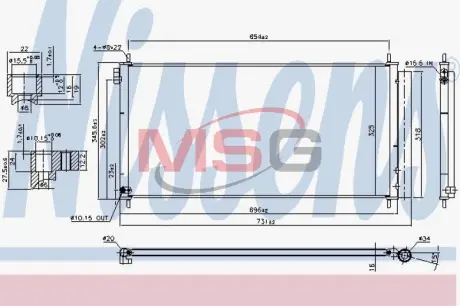 Радiатор кондицiонера NISSENS 940534