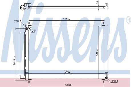 Радiатор кондицiонера NISSENS 940537