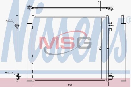 Радiатор кондицiонера NISSENS 940546