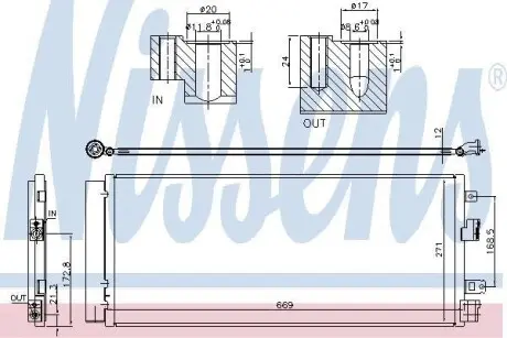 Радіатор кондиціонера NISSENS 940568