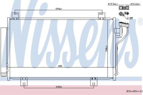 Радиатор кондиционера NISSENS 940575