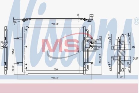 Радиатор кондиционера NISSENS 940584