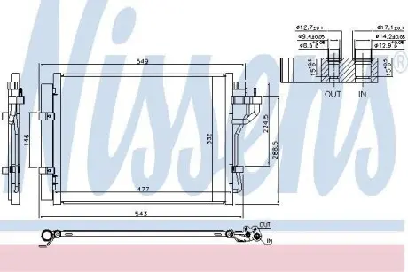 Радиатор кондиционера NISSENS 940592