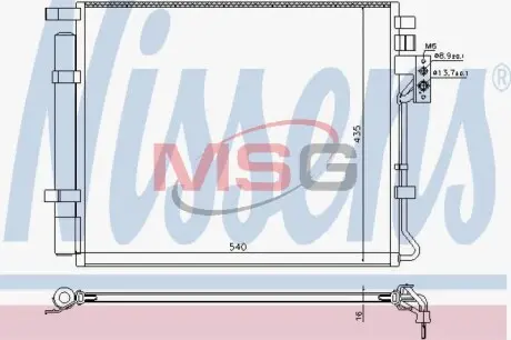 Радіатор кондиціонера NISSENS 940594