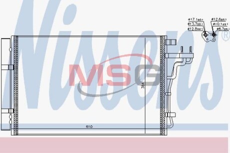 Радiатор кондицiонера NISSENS 940607