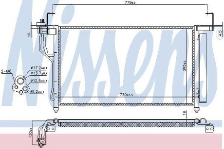 Радiатор кондицiонера NISSENS 940632