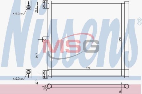 Радіатор кондиціонера NISSENS 940703