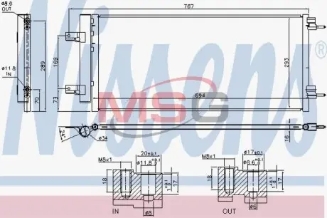 Конденсер кондиціонера NISSENS 940734