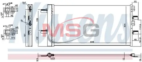 Радiатор кондицiонера NISSENS 940741